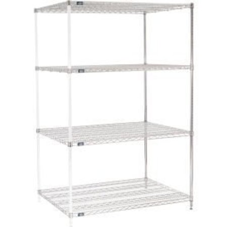 GLOBAL EQUIPMENT Nexel    Chrome Wire Shelving Add-On - 48"W x 36"D x 74"H A36487C